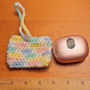 Handcraft Pastel Crochet Airpod Pouch with Loop
